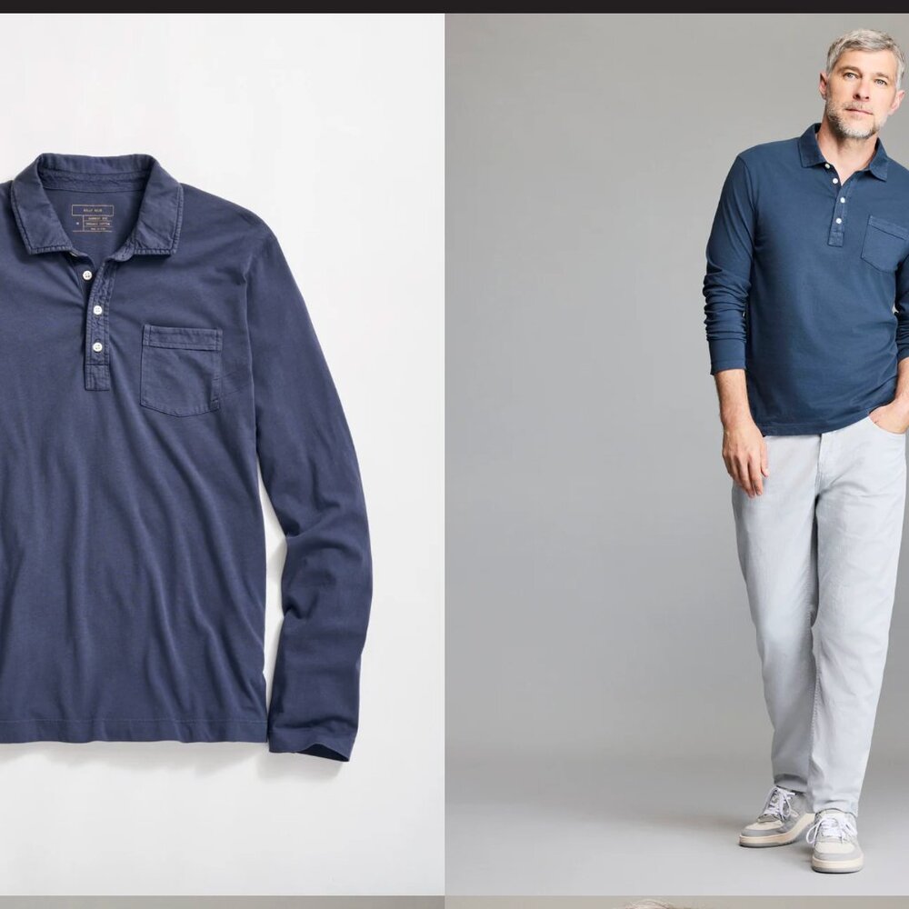 Long Sleeve Pensacola Polo from Billy Reid - Picture 7 of 7